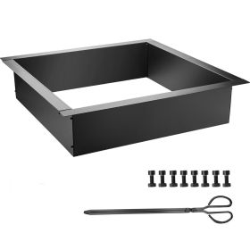 VEVOR Fire Pit Ring, 42-Inch Outer/36-Inch Inner Diameter Fire Pit Liner,1.5 mm Thickness Fire Pit Insert, DIY Fire Ring On & In-Ground