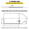VEVOR Outboard Steering System 13' Outboard Rotary Steering System 13 Feet Boat Steering Cable with 13" Wheel Durable Marine Steering System