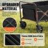 VEVOR Collapsible Folding Wagon, 2 cu.ft Beach Wagon Cart with All-Terrain 5in Wheels