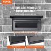 VEVOR Through The Wall Drop Box, Heavy Duty Steel Through the Wall Mailbox with 2.8-7.9" 13" Combination Lock, 12.5x6.3x16.9" Mail Drop Box, Black